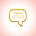 Orange Speech Bubble Royalty Free Stock Photo