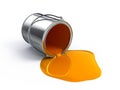 Orange spilled paint Royalty Free Stock Photo