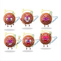 Orange spiral gummy candy cartoon designs as a cute angel character