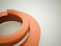 Orange spiral spring concept rendered Royalty Free Stock Photo