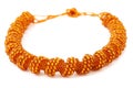 Orange Spiralling Beaded Neckwear, Traditionally African Royalty Free Stock Photo