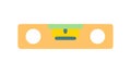 Orange spirit level icon for horizontal precision checks, vector design Generative AI Royalty Free Stock Photo
