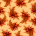 Orange splashes pattern. Watercolor abstract seamless