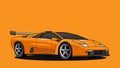 Orange Sport Car Vector Royalty Free Stock Photo