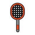 Orange sport racket cartoon