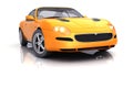 Orange Sportcar Royalty Free Stock Photo