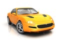 Orange Sportcar Royalty Free Stock Photo