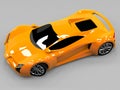 Orange sports car premium. Conceptual design. A