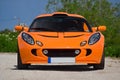 An orange sportscar