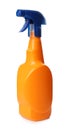 Orange spray bottle of cleaning product isolated on white Royalty Free Stock Photo