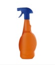 Orange spray bottle of cleaning product isolated on white Royalty Free Stock Photo