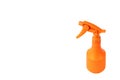 Orange spray bottle on white background Royalty Free Stock Photo