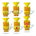 Orange spray trumpet cartoon designs as a cute angel character Royalty Free Stock Photo