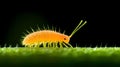 A Orange Springtail on Leaf Royalty Free Stock Photo