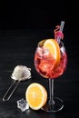 Red orange cocktail spritzer