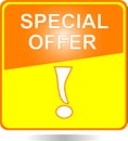 Orange square button special Royalty Free Stock Photo
