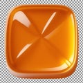 Orange Square Gem Icon Royalty Free Stock Photo