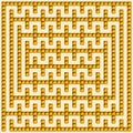 Orange square maze-mosaic 16x16