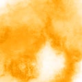 Orange stain of watercolor paint with a yellow brown gradient. Abstract backdrop wallpaper background, beautiful texture stains of Royalty Free Stock Photo