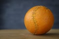 Orange with stainless steel sutures