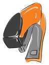 Orange stapler illustration vector Royalty Free Stock Photo