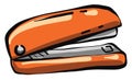 Orange stapler, illustration, vector Royalty Free Stock Photo
