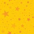 Orange stars pattern on yellow background.