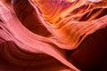 Orange stone wave pattern of Lower antelope canyon in Page Arizona USA Royalty Free Stock Photo