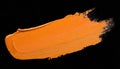 Orange stroke of paint texture isolated on black background , generated by AI Royalty Free Stock Photo