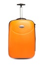 Orange suitcase for travel