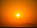 Orange summer sunset Royalty Free Stock Photo