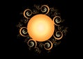 Orange Sun Abstract Background Royalty Free Stock Photo