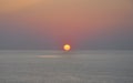 Sunset - Orange sun over ocean