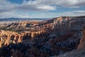 Orange Sunset over Bryce Canyon National Park, Utah. Royalty Free Stock Photo