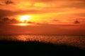 Orange sunrise over Baltic Sea in Sweden Royalty Free Stock Photo