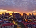 Orange sunset in Fortaleza