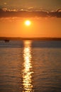 Orange Sunset Over Water