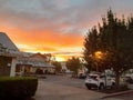 Orange Sunset in Sebastopol California Royalty Free Stock Photo