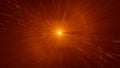 Orange supernova explosion, big bang, cosmos, universe concept. Digital 3D render Royalty Free Stock Photo