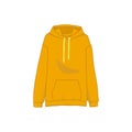 Orange Sweatshirt Hooded Fashion Style Item Illustration