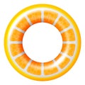Orange swim donut. Summer party rubber ring