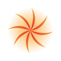 Orange swirl leaves logo