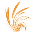 Orange swirl vector