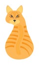 Orange Tabby Cat Sitting vector vector Illustration