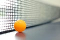 Orange table tennis ball Royalty Free Stock Photo