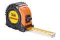 Orange tape measure, 3D rendering