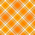 Orange Tartan Plaid Fabric Royalty Free Stock Photo