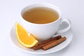 Orange tea with cinnamon Royalty Free Stock Photo