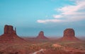 Orange and teal sunset view at Monument Valley, Arizona, USA Royalty Free Stock Photo