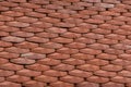 Orange terracotta roof tiles background texture. Roof tiles detail Royalty Free Stock Photo